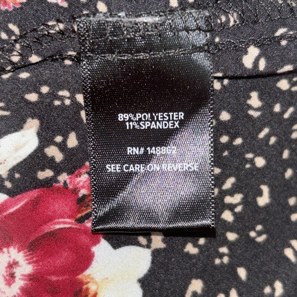 Torrid Womens Top Peplum Chablis Corset Back Floral Black Red Plus Size 00 - Picture 7 of 8